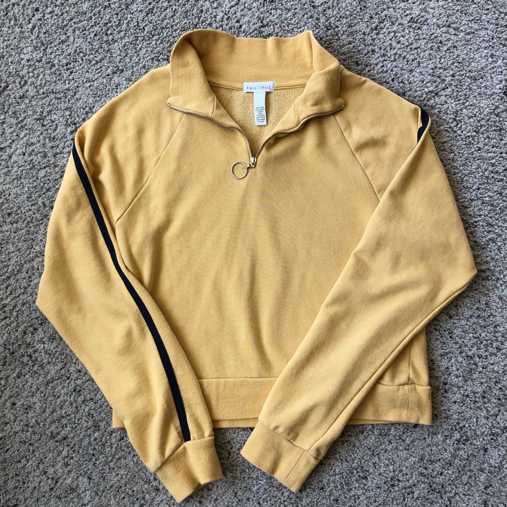Tilly’s Cropped Yellow Zip Up
